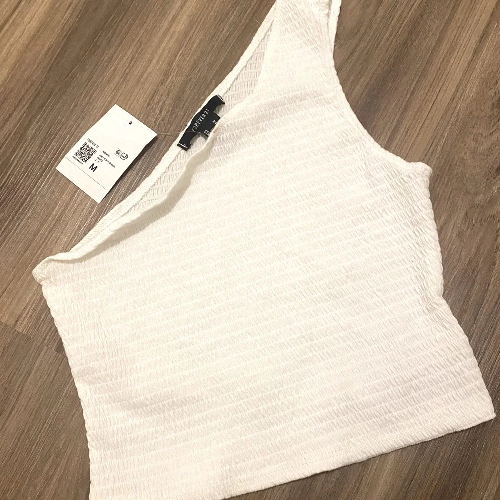 One Shoulder Ribbed Tank - Picture 1 of 1